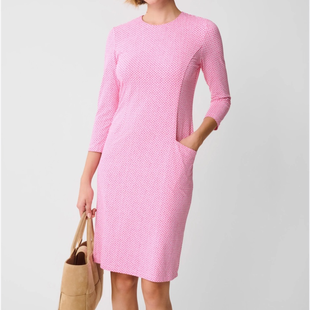 J. McLaughlin Pink Long Sleeve Dress